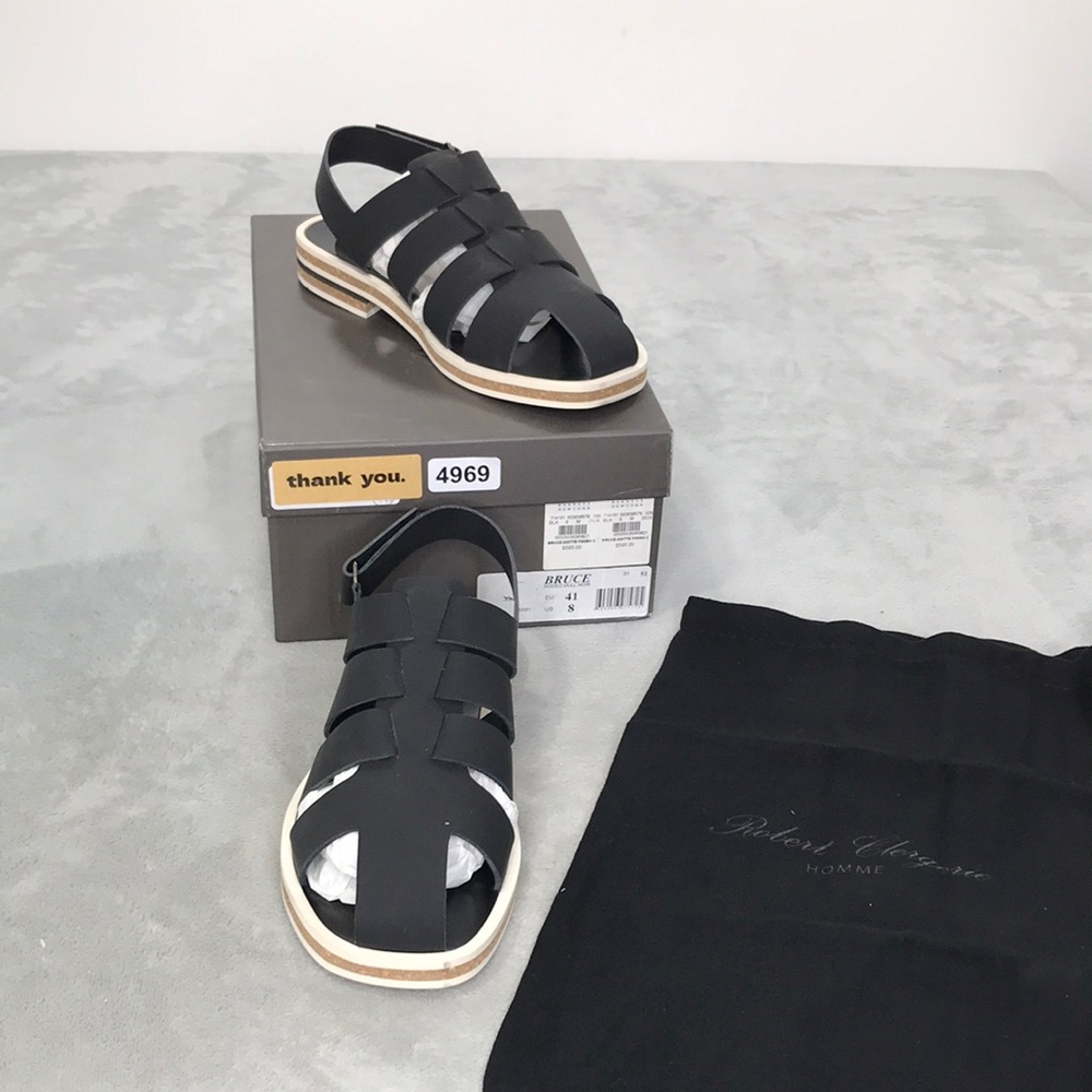 Robert Clergerie Men's Bruce Matte Finish Sandals Size 8  New in box